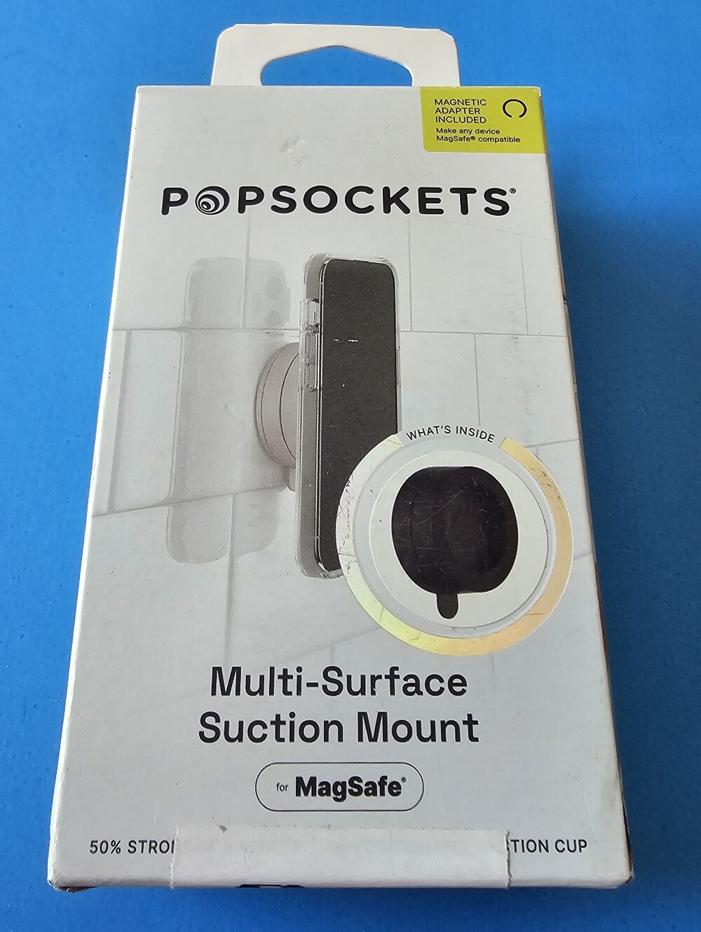 Popsocket - Metallic Black Multi-Surface Suction Mount